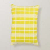 Yellow Plaid Custom Baby Naam kwekerij Accent Kussen (Achterkant (Verticaal))