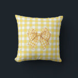 Yellow Plaid Design with Matching Plaid Bow Kussen<br><div class="desc">This charming design features a warm yellow plaid pattern paired with a matching plaid bow, creating a cohesive and eye-catching look. The plaid combines soft yellow tones with subtle intersecting lines, giving it a classic yet cheerful feel that stands out without being overwhelming. The bow adds a playful and decorative...</div>