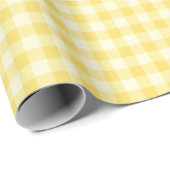 Yellow Plaid - Heldere geruite geschenkverpakking Cadeaupapier (Rol Hoek)
