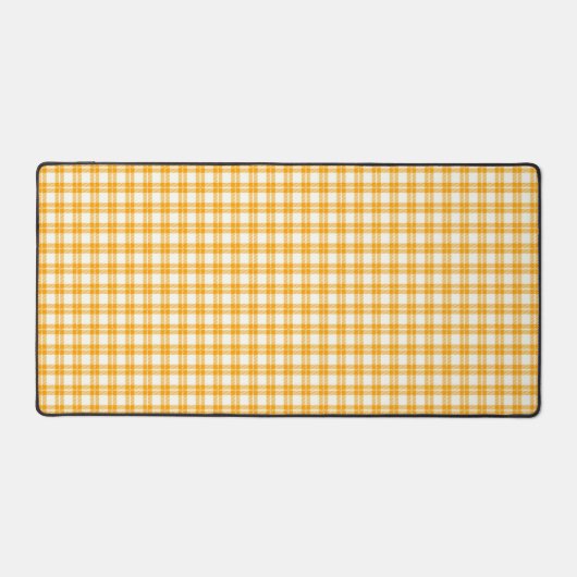 Yellow Plaid Pattern Desk Mat (Voorkant)