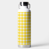 Yellow Plaid Pattern Water Bottle Waterfles (Voorkant)