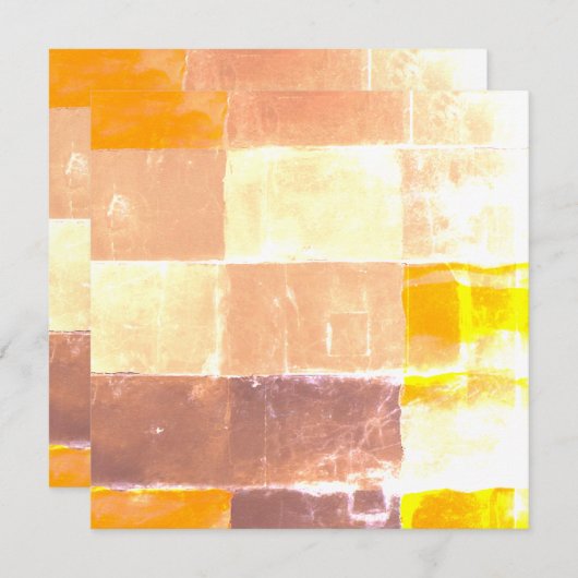 Yellow Plaid Peach Aankondiging (Voorkant / Achterkant)