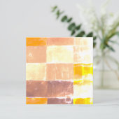 Yellow Plaid Peach Aankondiging (Staand voorkant)