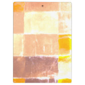 Yellow Plaid Peach Klembord (Achterkant)