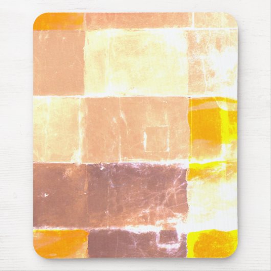 Yellow Plaid Peach Muismat (Voorkant)