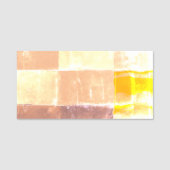 Yellow Plaid Peach Naamplaatje (Voorkant)