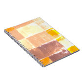 Yellow Plaid Peach Notitieboek (Rechterzijde)