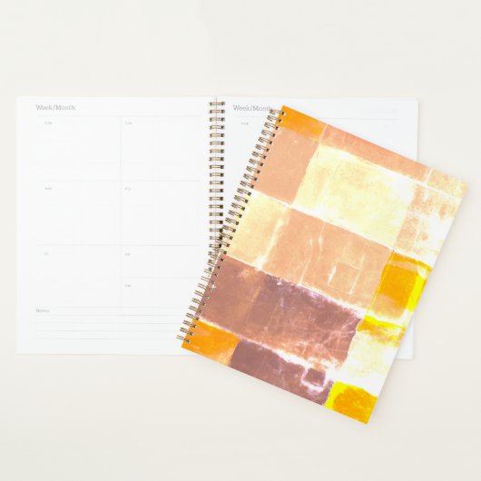 Yellow Plaid Peach Planner (Display)
