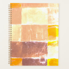 Yellow Plaid Peach Planner