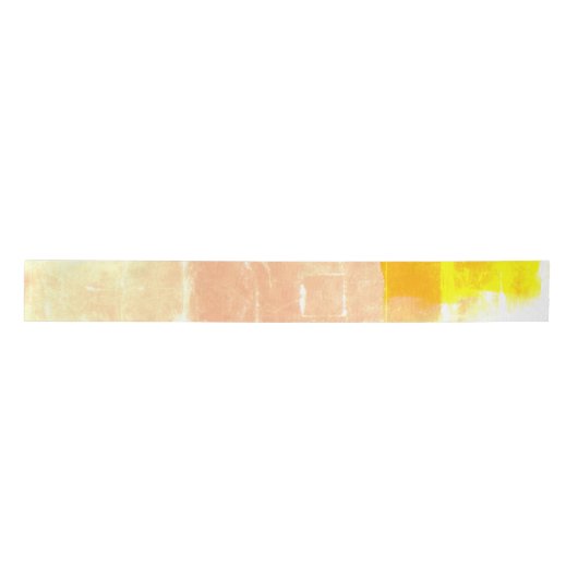 Yellow Plaid Peach Satijnen Lint (Voorkant)