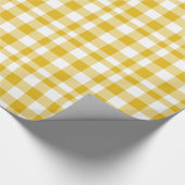 Yellow Plaid Wrapping Paper Cadeaupapier (Hoek)