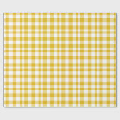 Yellow Plaid Wrapping Paper Cadeaupapier (Vlak)