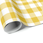 Yellow Plaid Wrapping Paper Cadeaupapier (Rol Hoek)