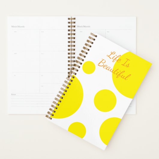 Yellow  Planner Circle Life is prachtig (Display)