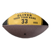 Yellow Player Name Number Team foto American Football (Gedraaid 270)