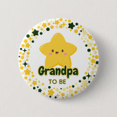 Yellow Playful Star  Ronde Button 5,7 Cm (Voorkant)