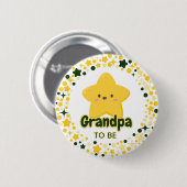 Yellow Playful Star  Ronde Button 5,7 Cm (Voorkant /achterkant)