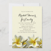 Yellow Plumeria Bridal Shower-uitnodiging Kaart (Voorkant)