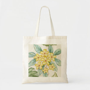 Yellow Plumeria canvas tas