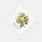 Yellow Plumeria Flowers Tropical Wedding Napkin Servet (Hoek)