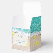 Yellow Plumeria Frangipani Tropical Beach Wedding Bedankdoosjes (Geopend)