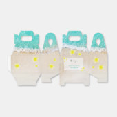 Yellow Plumeria Frangipani Tropical Beach Wedding Bedankdoosjes (Uitgevouwen)