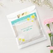 Yellow Plumeria Frangipani Tropical Beach Wedding Bedankzakje (Gezegeld)