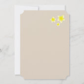 Yellow Plumeria Frangipani Tropical Beach Wedding Kaart (Achterkant)