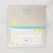 Yellow Plumeria Frangipani Tropical Beach Wedding Plaatskaartje (Buitenkant ongevouwen)