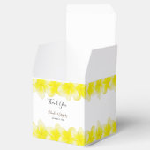 Yellow Plumeria Frangipani Wedding Bedankdoosjes (Geopend)