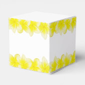 Yellow Plumeria Frangipani Wedding Bedankdoosjes (Achterkant)