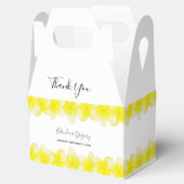 Yellow Plumeria Frangipani Wedding Bedankdoosjes (Geopend)