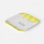 Yellow Plumeria Frangipani Wedding Papieren Bordje (Gebogen)