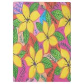Yellow Plumeria Garden Klembord (Achterkant)