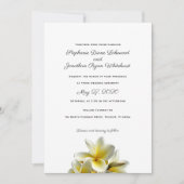 Yellow Plumeria Hawaiian Wedding Invitation Kaart (Voorkant)
