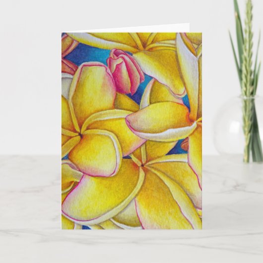 Yellow Plumeria Kaart (Voorkant)