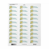 Yellow Plumeria return address label (Full Sheet)