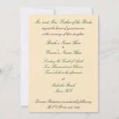 Yellow Plumeria Wedding Invitation Kaart (Achterkant)