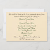 Yellow Plumeria Wedding Kaart (Achterkant)