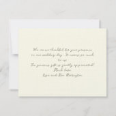 Yellow Plumeria Wedding Mr en Mrs Blank Notitiekaartje (Achterkant)