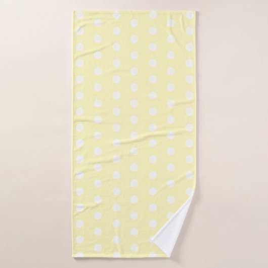 Yellow Poka Dots Badhanddoek (Badhanddoek)