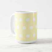 Yellow Poka Dots Koffiemok (Voorkant links)