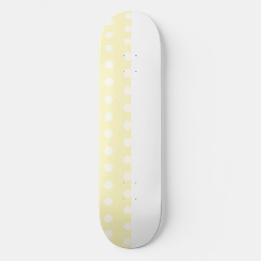 Yellow Poka Dots Persoonlijk Skateboard (Voorkant)