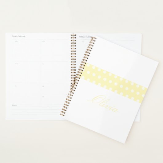 Yellow Poka Dots Planner (Display)