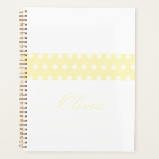 Yellow Poka Dots Planner (Voorkant)