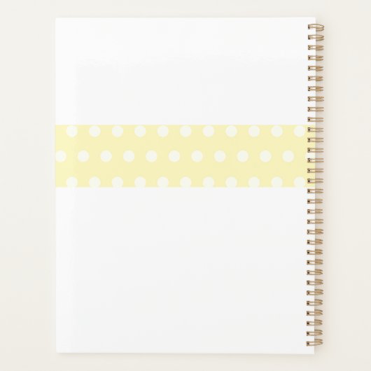 Yellow Poka Dots Planner (Achterkant)