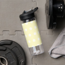 Yellow Poka Dots Waterfles