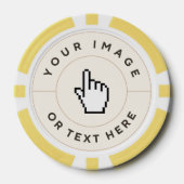 Yellow Poker Chips - Aangepast Voeg uw afbeelding  (Voorkant)