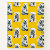 Yellow Polar Bear Pattern Design  Notitieboek (Achterkant)