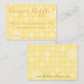 Yellow Polka Dot Baby shower Luier Raffle Tickets Informatiekaartje (Voorkant / Achterkant)
